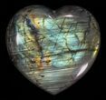 Flashy Polished Labradorite Heart #58898-1